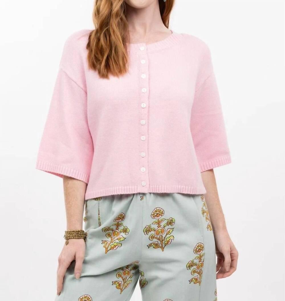 NEW IVY JANE cardigan elbow sleeve sweater in pink